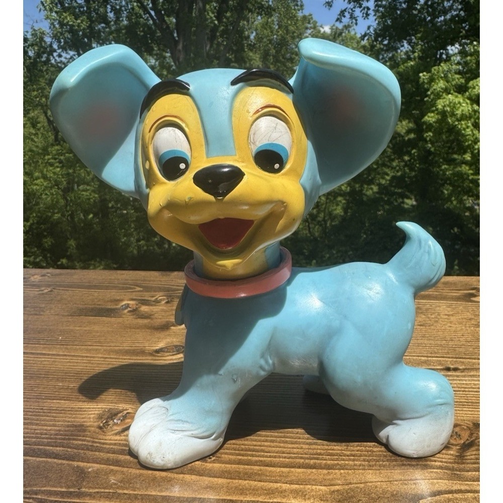 Vintage Disney Scamp Rubber Dog Figure Japan Lady and the Tramp 8"